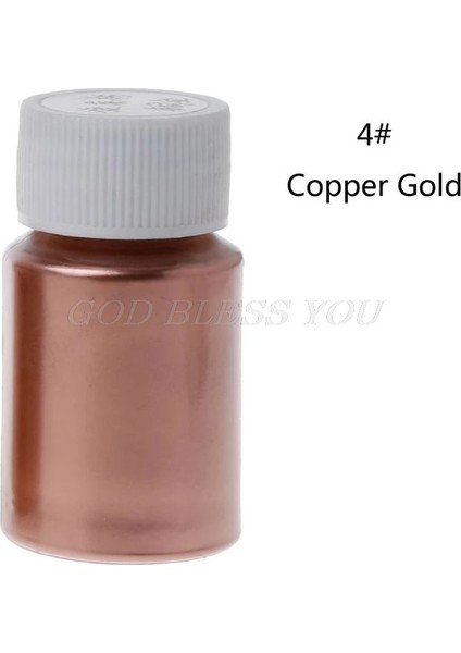 No.4 Tarzı Bakır Metalik Boya Toz Alçı Mücevherli Metal Tonları Mika Inci Tozu Pigment Boya Epoksi Reçine Sabun Yapımı (Yurt Dışından)