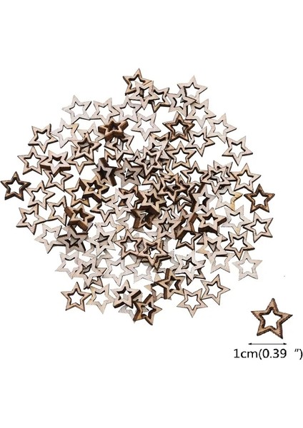 B01-1CM Tarzı Ahşap Ahşap Yıldızlar Scrapbooking Dıy Aksesuarları Ahşap Süsler Ev Dekorasyon Için Lazer Kesim Yıldız Kolye El Yapımı El Sanatları (Yurt Dışından)