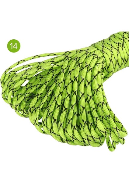 No.14 Tarzı 100FT Renkli Iplikler Çekirdekler Hayatta Kalma Için Paracord Araşüt Kordon Kordon Kamp Tırmanma Kamp Ip Yürüyüş Çamaşır Ipi (Yurt Dışından)