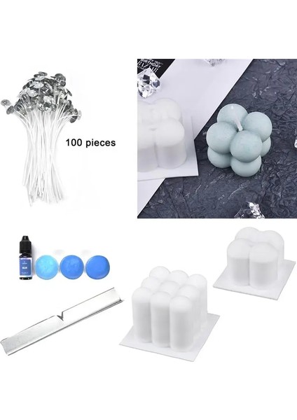 No.1 Tarzı 1 Takım Mum Yapımı Kiti Fitilleri Sticker Dıy Mum Fiksatör Zanaat Araçları Dıy El Yapımı Mum Seti ile Pamuk Çekirdek Tutucu (Yurt Dışından)