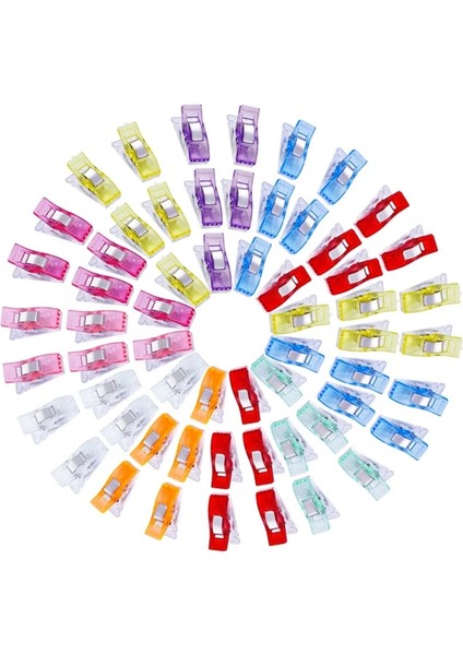 50 Adet-Mavi Tarzı Dailylike Olorful Plastik Klipler Dıy Ev Dikiş Klipleri Giysi Fotoğraf Kağıdı ve Dikiş Patchwork Aracı (Yurt Dışından) fiyatları