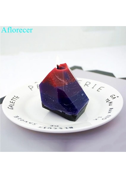 N3 Stili 3D Geometrik Taş Şekli Mum Kalıp Silikon Kalıp Dıy Aroma Alçı El Sanatları Kalıp Küçük Mum Reçine Sabun Kalıpları Noel Ev Dekorasyonu (Yurt Dışından) fırsatları