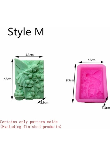 M-Melek Kız 3 Tarzı Sabun Yapımı Için Silikon Kalıp El Yapımı Sabun Kalıbı Kesme Kalıpları Silikon Pişirme Kalıpları Silikon Formlar Diy Yuvarlak Reçine Kalıp Silikon (Yurt Dışından)