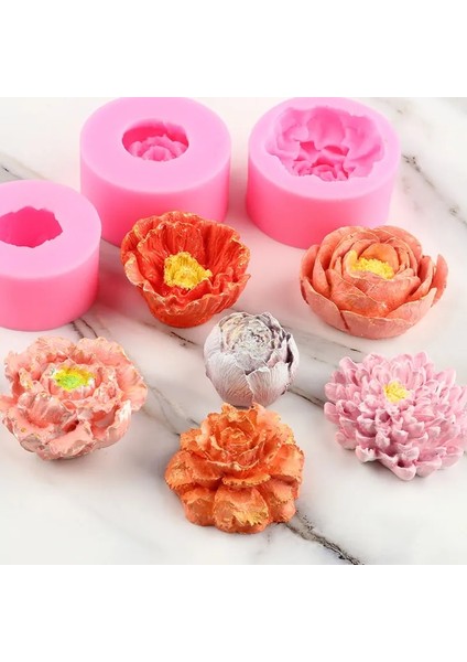 Lotus Stili Gül Çiçek Şakayık Lale Haşhaş Silikon Kalıp Lotus Craft Sabun Kil Reçine Mum Kalıpları Çikolata Jöle Fondan Dekorasyon Araçları (Yurt Dışından) fırsatları