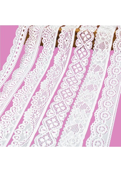 No 32 6.2cm 2.48 Inç Stili 5 Yardlot Beyaz Elastik Dantel Şerit Düzeltir Iç Çamaşırı Dantel Trim Dikiş Dekorasyon Esneklik Için Işlemeli Afrika Dantel Kumaş (Yurt Dışından)