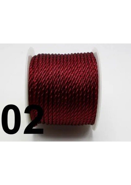 Karpuz Kırmızı Stil 32.8 Ts 2mm Naylon Dize Çin Saten Ipek Örgülü Kordon Aşk Bağlama Halatı (Yurt Dışından)