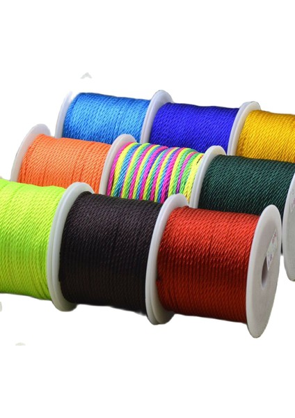 Karpuz Kırmızı Stil 32.8 Ts 2mm Naylon Dize Çin Saten Ipek Örgülü Kordon Aşk Bağlama Halatı (Yurt Dışından)