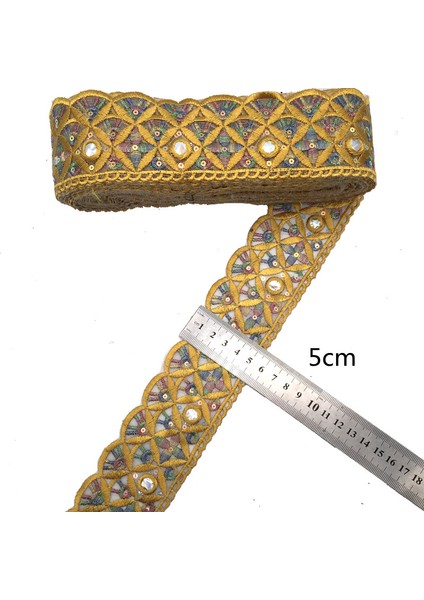 No.14 Tarzı 1 Yards Dantel Şerit Düzeltir Kostüm Süslemeleri Elbise Aplike Polyester Dıy El Sanatları Dikiş Kumaş (Yurt Dışından)