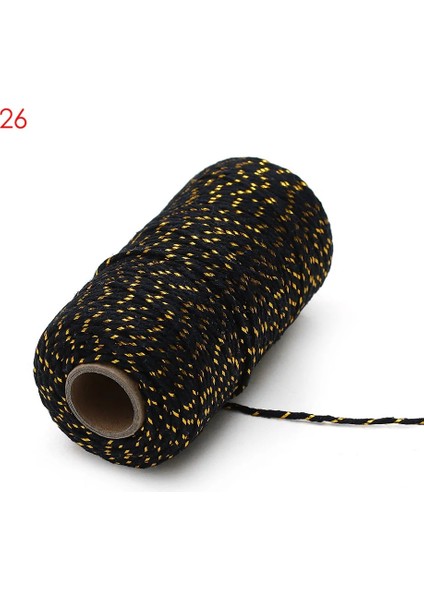 No.26 Tarzı 100METERSROLL 2ply Fırıncılar Sicim Dize Pamuk Kordonlar Halat Ev Dekorasyonu Için El Yapımı Noel Hediyesi Ambalaj Zanaat Projeleri Dıy Kordon (Yurt Dışından)