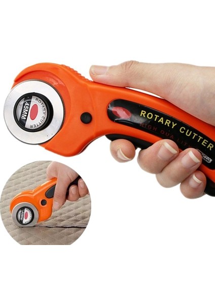 F6001 1 Adet Tarzı 45MM Döner Kesici, Yumuşak Kavrama Konfor Döngü Kolu Makaralı Bıçak Kendinden Iyileşen Kesme Mat Yama Çalışması Için Set Dikiş Dıy Aksesuar (Yurt Dışından) modelleri