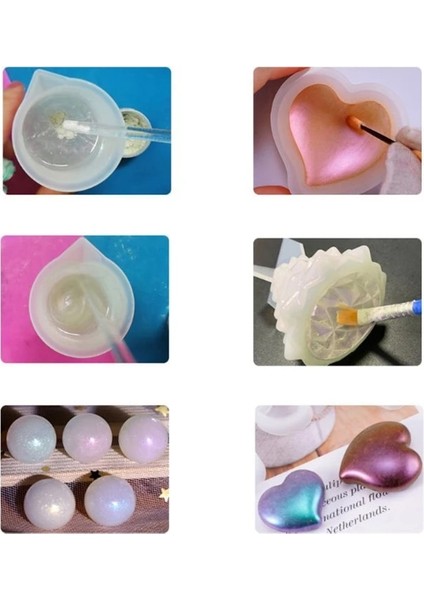 18 Renk Stili 48 Renkler Kozmetik Sınıfı Sedefli Doğal Mika Mineral Tozu Epoksi Reçine Boya Inci Pigment Dıy Takı El Sanatları Dropship Yapımı (Yurt Dışından)