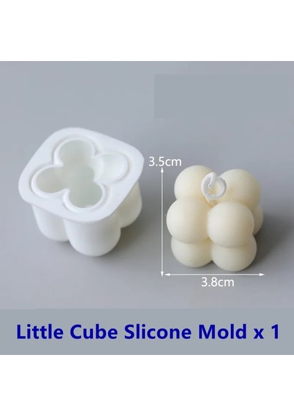 1 Adet Smalle Küp Stili Dıy Balmumu Mum Silikon Kalıplar El Sanatları Için Soya Balmumu Mum Kalıbı Aromaterapi Alçı 3D Reçine Kalıp El Yapımı Mumluk Sabun Formu (Yurt Dışından)