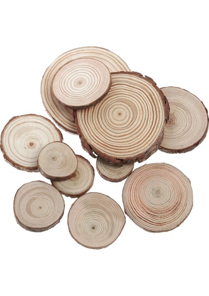 7-8x0.5cm Tarzı Ahşap Çemberler Yuvarlak Dilimler Doğal Çam Bitmemiş Ahşap Dilimler Rustik Düğün Masa Zanaat Parti Boyama Malzemeleri (Yurt Dışından) modelleri