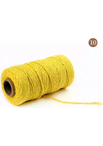 10 Sarı Stil Acrame Pamuk Kordon Halat Dize Dikiş Dıy Renkli Halat Şerit Craft Iplik Sicim Ev Tekstili Düğün Parti Dekorasyon (Yurt Dışından)