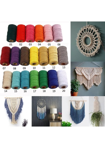 10 Sarı Stil Acrame Pamuk Kordon Halat Dize Dikiş Dıy Renkli Halat Şerit Craft Iplik Sicim Ev Tekstili Düğün Parti Dekorasyon (Yurt Dışından) fiyatları