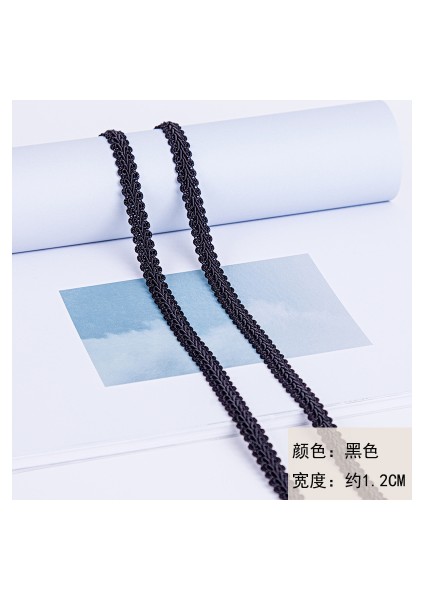 Siyah Stil 10 Yıl 10Y Dantel Trim Şerit Beyaz Gümüş Kırkayak Örgülü Dantel Dıy Craft Dikiş Aksesuarları Düğün Dekorasyon Kumaş Eğri Dantel (Yurt Dışından)