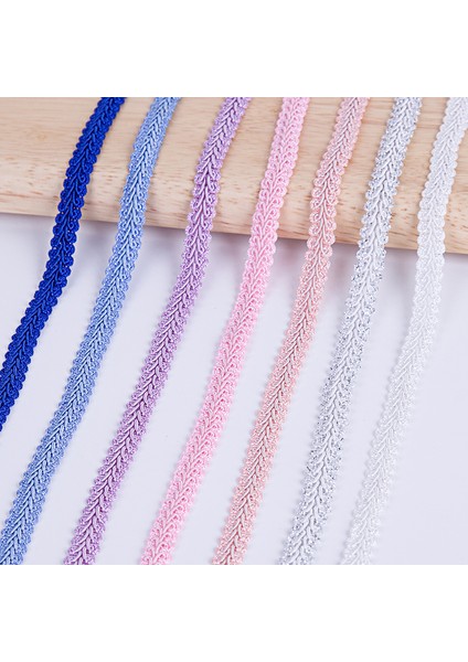 Siyah Stil 10 Yıl 10Y Dantel Trim Şerit Beyaz Gümüş Kırkayak Örgülü Dantel Dıy Craft Dikiş Aksesuarları Düğün Dekorasyon Kumaş Eğri Dantel (Yurt Dışından)