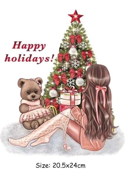 NO.694 Stili Noel Hediyesi Dıy Yamalar Isı Transferi Vinil Aplike Üstler Ütülemeli Yamalar Giysiler Üzerinde Isı Baskısı Noel Arabası Kış (Yurt Dışından)