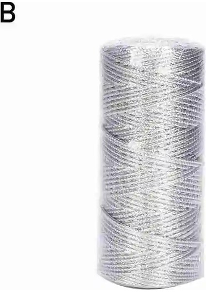 Gümüş Tarzı 100 M Dıy Altın Gümüş Halat Dize Makrome Kordon Halat Şerit El Sanatları Dikiş Sicim Bükülmüş Iplik Ev Tekstili Dekorasyon (Yurt Dışından)