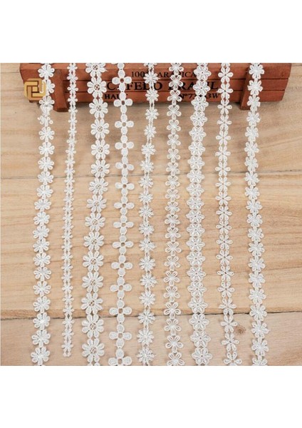 6 12MM Tarzı 15 Yards Polyester Beyaz Dantel Trim Dıy Dikiş Perdesi Zanaat Dekorasyon Papatya Çiçek Trim Dantel Şerit 1.2cm (Yurt Dışından)