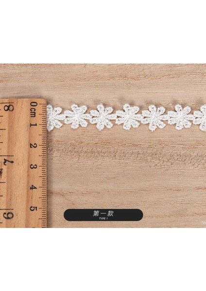 6 12MM Tarzı 15 Yards Polyester Beyaz Dantel Trim Dıy Dikiş Perdesi Zanaat Dekorasyon Papatya Çiçek Trim Dantel Şerit 1.2cm (Yurt Dışından)