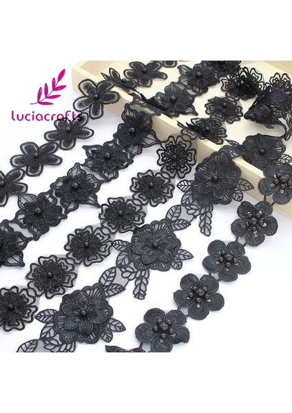 Stil 2 Yaklaşık 50 mm Stil Lucia El Sanatları 1y Siyah Çiçek Nakış Dantel Kumaş Trim Kurdela Aplike Dikiş Elbise Dıy Konfeksiyon El Yapımı Malzemeler N0703 (Yurt Dışından) fiyatları