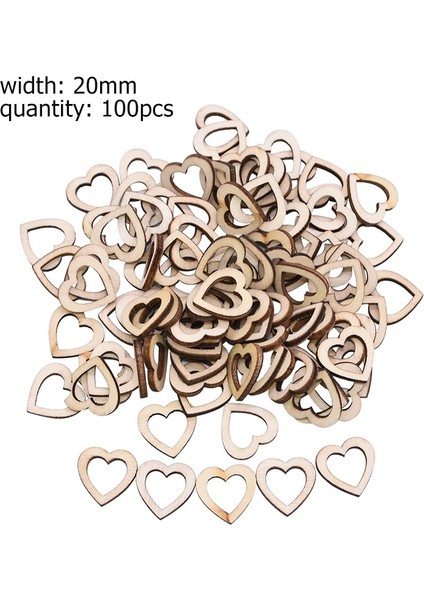 LC116-B03 Stili Ahşap Ahşap Kalpler Süsleme El Yapımı El Sanatları Dikiş Aksesuarları Scrapbooking Ev Dekorasyonu Için Dıy Malzemeleri Aşk Hediye (Yurt Dışından)