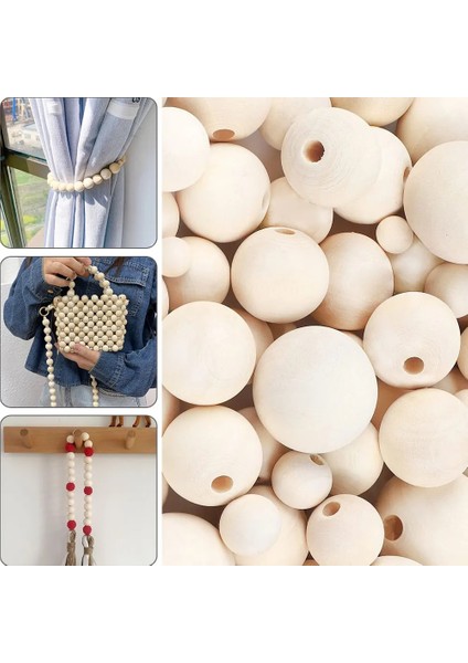 14MM 50 Adet Stil Dıy Doğal Ahşap Boncuklar Spacer Çevre Dostu Bitmemiş Yuvarlak Toplar Kurşunsuz Toplar Ahşap Yuvarlak Boncuk Charms Adet (Yurt Dışından) fırsatları
