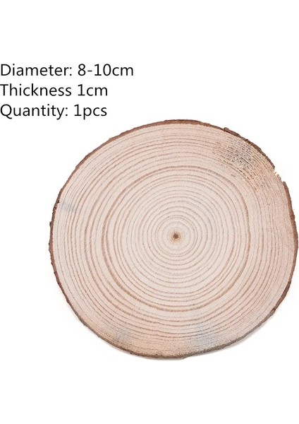 1 Adet 8-10CM Tarzı Kalın Doğal Çam Yuvarlak Bitmemiş Ahşap Dilimleri Ağaç Kabuğu ile Daireler Günlük Diskler Dıy El Sanatları Düğün Parti Boyama Dekor (Yurt Dışından)
