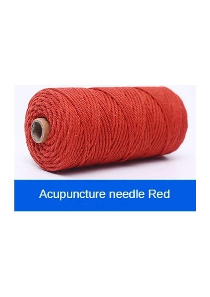 Altın Iğne Kırmızı Stili 2mm El Yapımı Halat 100% Pamuk Halat Renkli Sicim Makrome Kordon Dize Parti Düğün Dekorasyon Aksesuar Dıy Kordon Için (Yurt Dışından)