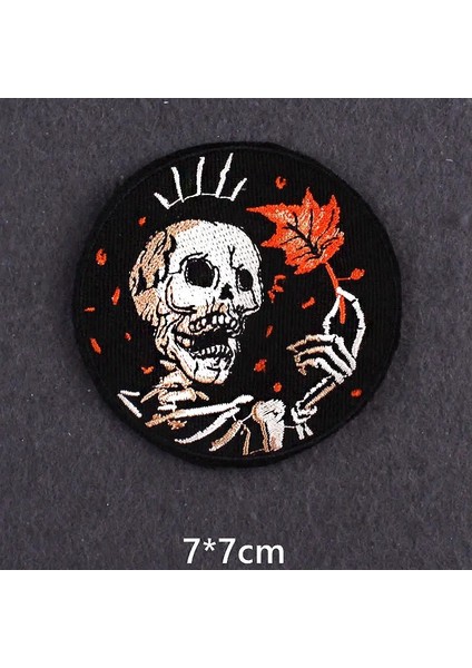 PE4430CT Stili Giysi Üzerinde Hippi Kaya Yamalar Punk Kafatası Yama Giyim Termoadhesive Yamalar Dıy Demir On Sırt Çantası Üzerinde Işlemeli Aplike (Yurt Dışından) indirimleri