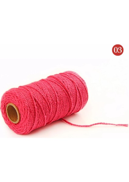 03 Gül Kırmızı Stili Acrame Kordon Halat Iplik Sicim Dikiş Dıy Pamuk Halat Dize Şerit El Sanatları Düğün Noel Ev Tekstili Dekor (Yurt Dışından)