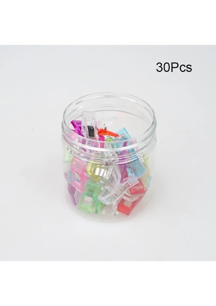 30 Adet Kutu Stili Adet Dikiş Klipsleri Plastik Klipsler Kapitone Crafting Crocheting Örgü Güvenlik Klipsleri Çeşitli Renkler Bağlama Klipsleri Kağıt (Yurt Dışından)