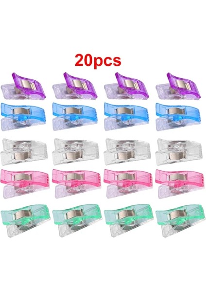 E66-JZ-HS20 Stili Dikiş Klipleri Dıy El Sanatları Plastik Kelepçeler Renkli Güvenlik Plastik Kelepçeler Kumaş Klipsi Hemming Klipsi Dikiş Araçları Dikiş Aksesuarları (Yurt Dışından)