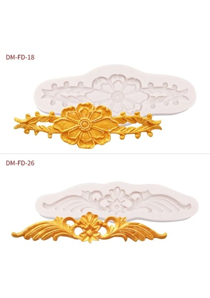 Dm-Fd-24 Stili Avrupa Tarzı Kabartma Fondan Kek Dekorasyon Araçları Silikon Kek Kalıbı Dıy Çikolata Kalıp Pişirme Kalıbı Pasta Araçları Çiçek Kalıbı (Yurt Dışından)