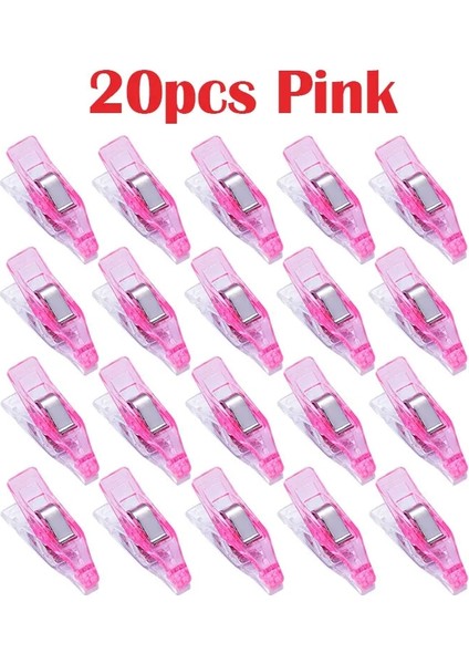 20 Adet Pembe Stil Lmdz Mini Çok Amaçlı Klipsler Dikiş Klipsi Olarak Kullanın Kapitone Için Bağlama Klipsi Tığ Işi Örgü Genel Amaçlı (Yurt Dışından)
