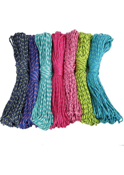 No.12 Tarzı 100FT Renkli Iplikler Çekirdekler Hayatta Kalma Için Paracord Araşüt Kordon Kordon Kamp Tırmanma Kamp Ip Yürüyüş Çamaşır Ipi (Yurt Dışından) fiyatları