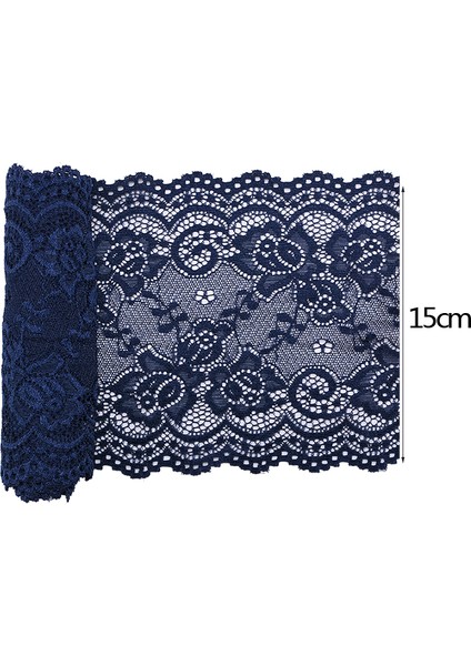 B09 Stili 2 Yarda 2 Yard 15 cm Geniş Naylon Streç Elastik Dantel Şerit Dıy Gelinlik Zanaat Dikiş Konfeksiyon Giyim Aksesuarları Dantel Trim Kumaş (Yurt Dışından)