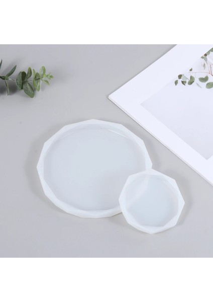 L Tarzı Yenı Yuvarlak Tepsi Reçine Kalıp Balmumu Kalıpları Uv Epoksi Kristal Coaster Sabun Silikon Kalıp Dıy Craft Takı Yapımı Araçları Ev Dekorasyonu (Yurt Dışından) fiyatları