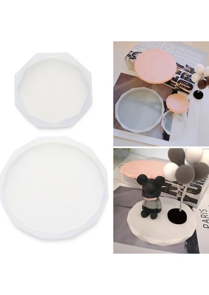 L Tarzı Yenı Yuvarlak Tepsi Reçine Kalıp Balmumu Kalıpları Uv Epoksi Kristal Coaster Sabun Silikon Kalıp Dıy Craft Takı Yapımı Araçları Ev Dekorasyonu (Yurt Dışından) fırsatları