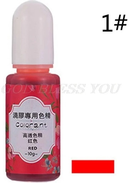No.1 Tarzı 13 Renk Epoksi Uv Reçine Boyama Boyası Sıvı Epoksi Pigment Reçine Renklendirici Solma DIRENCI10ML Yarı Saydam (Yurt Dışından)