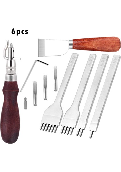 O Tarzı Groover Awl Mumlu Iplik Yüksük Kiti ile Profesyonel Deri El Sanatları Araçları El Dikiş Dikiş Yumruk El Dikiş Malzemeleri (Yurt Dışından)