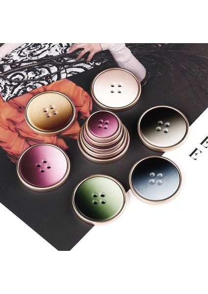 Gri Tarzı 18 mm 6 Adet Reoles Düğmeler Dikiş Aksesuarları Boyut Giyim Için Komple Dekoratif Metal Düğmeler El Yapımı Dıy (Yurt Dışından) modelleri