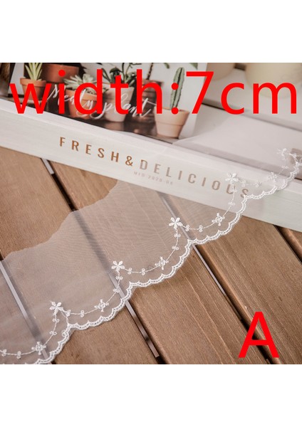 7 cm Genişliğinde Bir Stil Lolita Dantel Şerit Beyaz 2 Yards Dikiş Aksesuarları 3D Kelebek Nakış Saçak Süslemeler Elbise Ev Dekoratif Dıy El Sanatları (Yurt Dışından)