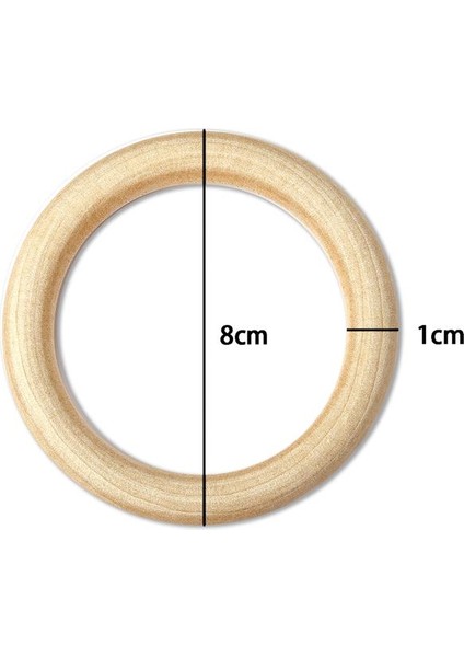 3 Adet-8cm-1cm Tarzı 13 Boyut Doğal Ahşap Daire Dıy El Sanatları Takı Yapımı Için Bebek Diş Çıkarma Ahşap Yüzük Çocuklar Oyuncak Süsler Aksesuarları (Yurt Dışından)