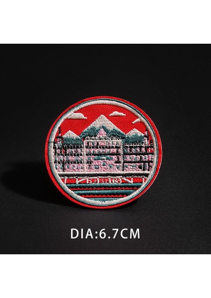 N5-BT1004 Stili Manzara Stili Kar Dağı, Çöl Ağacı, Günbatımı Gökyüzü Dağda Işlemeli Demir Aplike, Fuji Japonya Yamaları, Diy Rozetleri (Yurt Dışından)