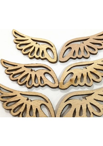 Angel Wings Ahşap Yamalar El Sanatları Için Sevimli Hiçbir Delik Ahşap Reative Dıy Aksesuarları (Yurt Dışından)