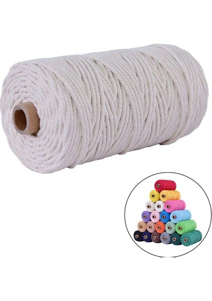 Mavi Stil % Pamuk Makrome Ip Ip Ev Tekstili Bej Bükülmüş Sicim Makrome Kordon Örgülü Iplik El Sanatları Dıy Düğün Dekorasyon (Yurt Dışından) fırsatları