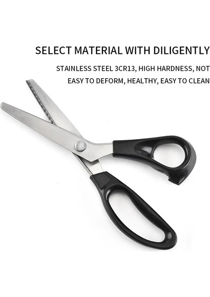 Dalga 10MM Stili Paslanmaz Çelik Oyma Makası Saplı Profesyonel El Sanatları Terzilik Zig Zag Kesim Ors Dikiş Ors Kumaş (Yurt Dışından) fırsatları