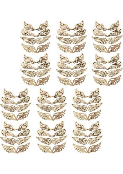 Angel Wings Ahşap Yamalar El Sanatları Için Sevimli Hiçbir Delik Ahşap Reative Dıy Aksesuarları (Yurt Dışından)